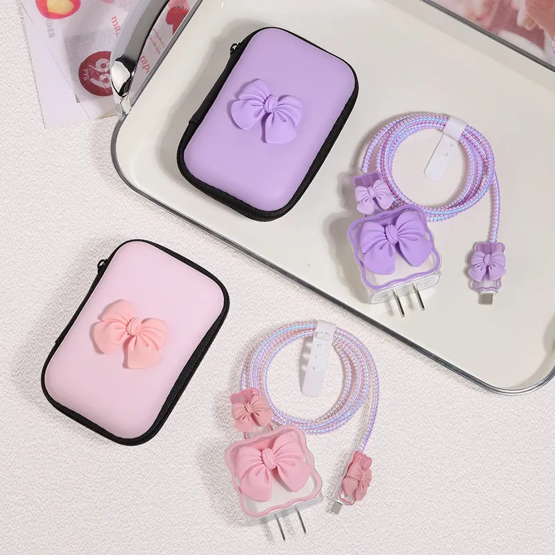 3D Bogen Ladegerät Kabel Schutz Abdeckung Für iPhone 20W 18W Ladegerät Schutz Lagerung Tasche Fall Abdeckung Management draht Kabel Organisatoren