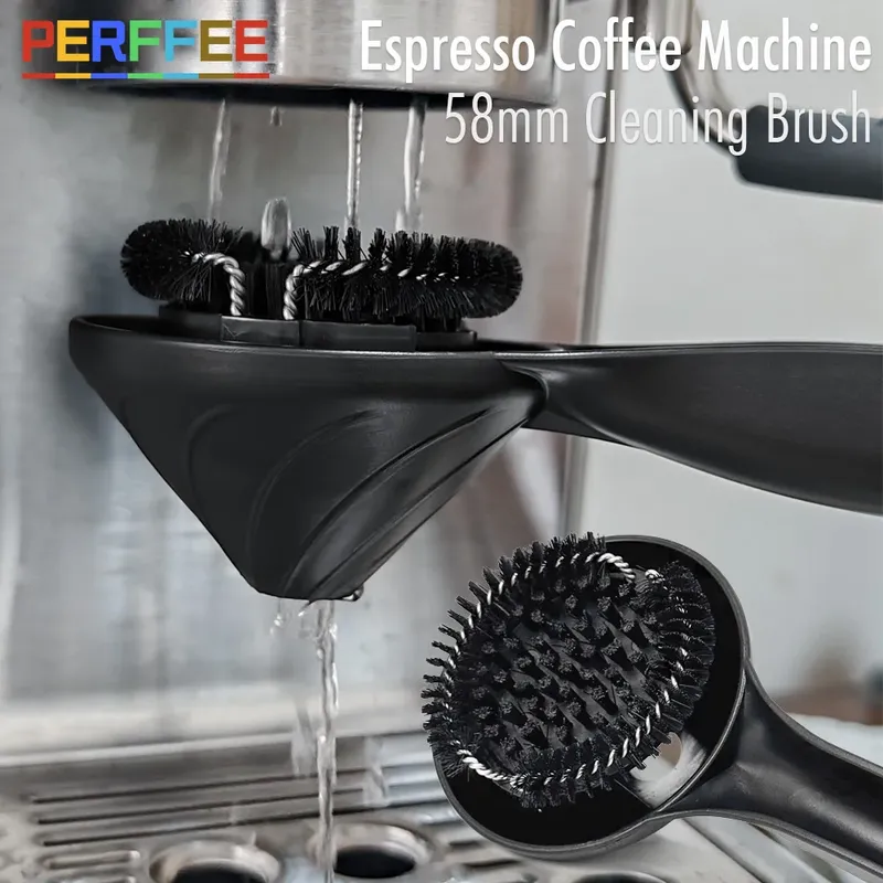 Kaffeemaschine Bürstenreiniger 58 mm Espresso Group Kopf Reinigungsbürste Barista Zubehör Kommerzielles Kaffeemaschinen-Reinigungswerkzeug