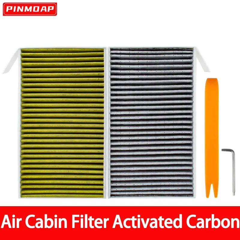2PCS Auto Filter Innenraum Filter Mit Aktivkohle Klimaanlage Filter Geeignet Für Tesla Modell 3 Y Klimaanlage Filter