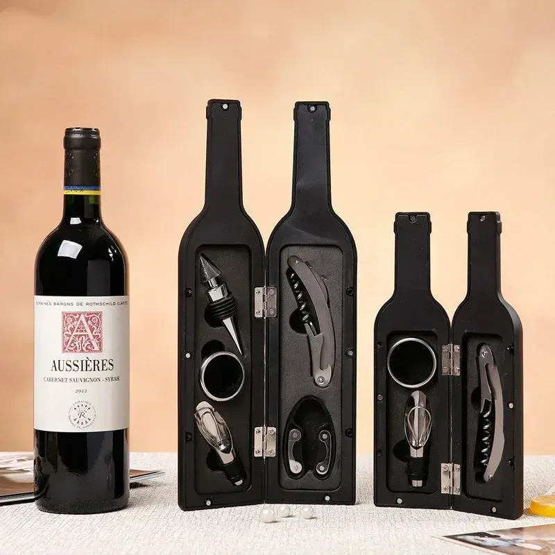 Neues kreatives Weinset 3/5 Stück Flaschenöffner Geschenkbox High-End-Set Werkzeug Flaschenöffner Wein für Weinliebhaber