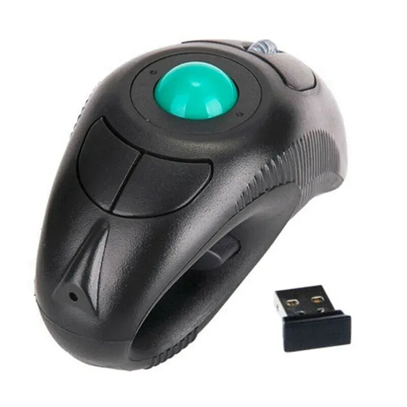 Einkaufen 2,4G Wireless Air Maus Ergonomische Trackball Handheld Finger USB Maus USB Optische Trackball Mäuse