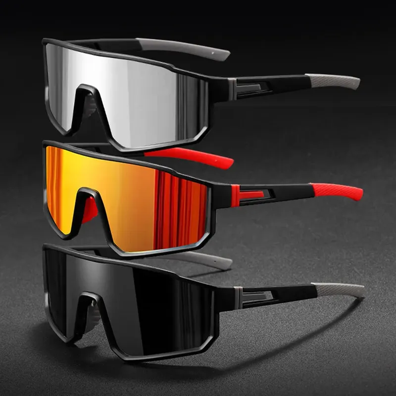 Übergroße Herren-Fahrradbrille für Herren, winddicht, bunte Beschichtung, Sonnenbrille, Outdoor-Sport, Motorrad