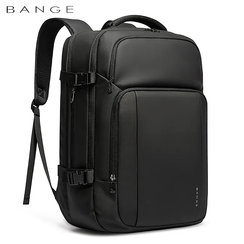 BANGE Neues Design, große Kapazität, Oxford-Männer, 15,6-Zoll-Laptop-Rucksack, Softback, wasserdichte Business-Rucksäcke mit USB-Aufladung