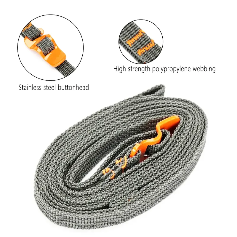Reise Outdoor Gepäck Rucksack Nylon Seil mit Schnellverschluss Haken Wandern Klettern Gürtel Schnalle Spanngurt Frachtgurte