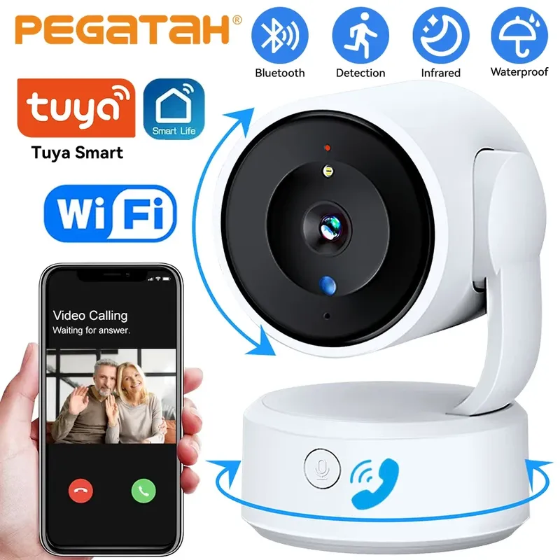 PEGATAH 5MP One-Touch-Anruf Indoor Baby Monitor WiFi PTZ Kamera Auto Tracking Farbe Nachtsicht IP Überwachung Cam tuya App