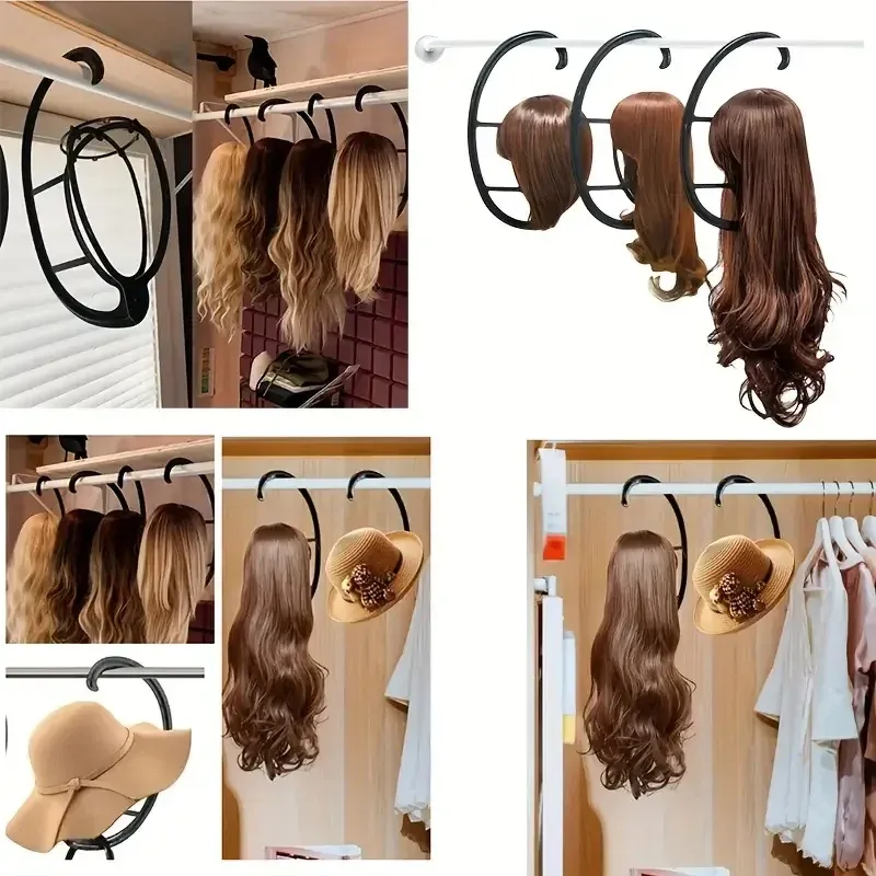 Hängender Perückenhalter, tragbarer Perückenhalter, geeignet für mehrere Perücken und Hüte, unverzichtbar für Perückenformen, Styling-Werkzeuge
