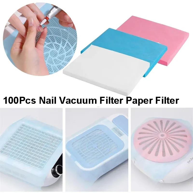 100Pcs Nagel Vakuum Filter Papier Filter Set Einweg Nagel Staub Filter Nagel Staubsaugen Reiniger Filter Nail Tech Filter Papier