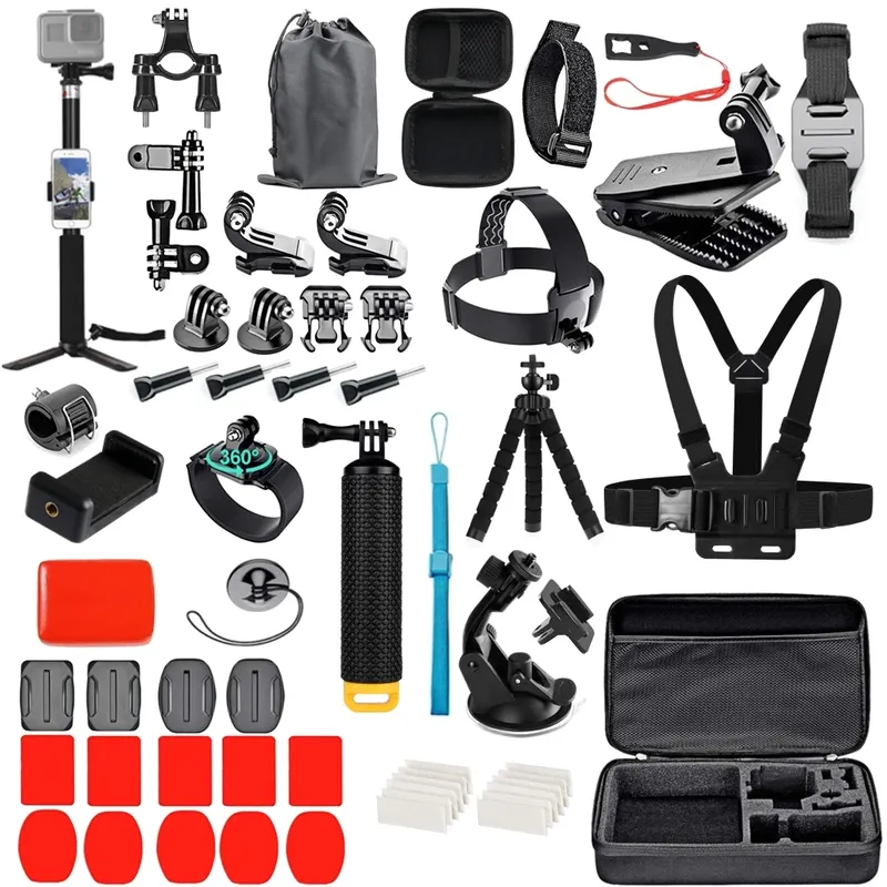 Action-Kamera Zubehör-Set für GoPro Hero13 12 11 10 für Xiaomi Yi Insta360 X4 X3 Gehäuse-Kit Gurt Halterung Selfie-Stick Motorrad