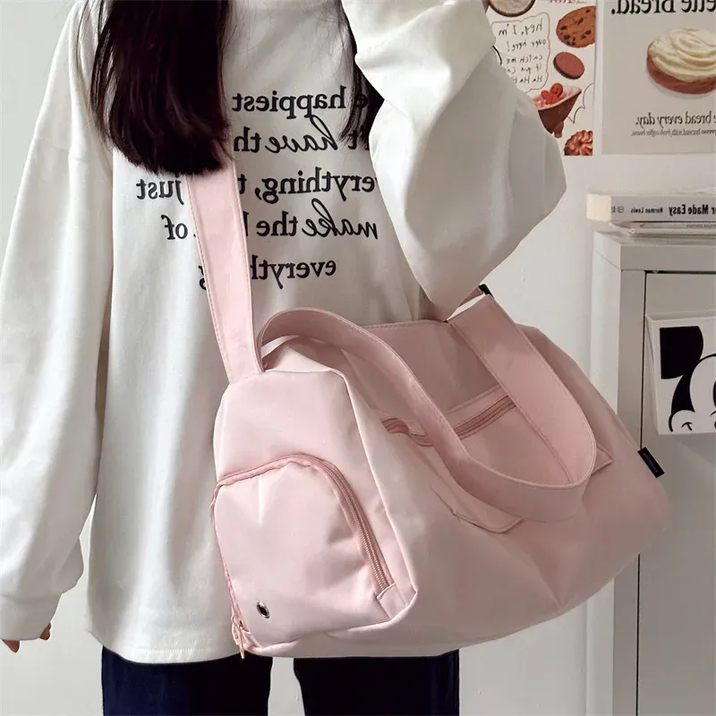 Große Umhängetaschen für Damen, 2024, Segeltuch, Schultertasche, Umhängetasche, Sport, Yoga, Schulranzen, modische Damenhandtasche
