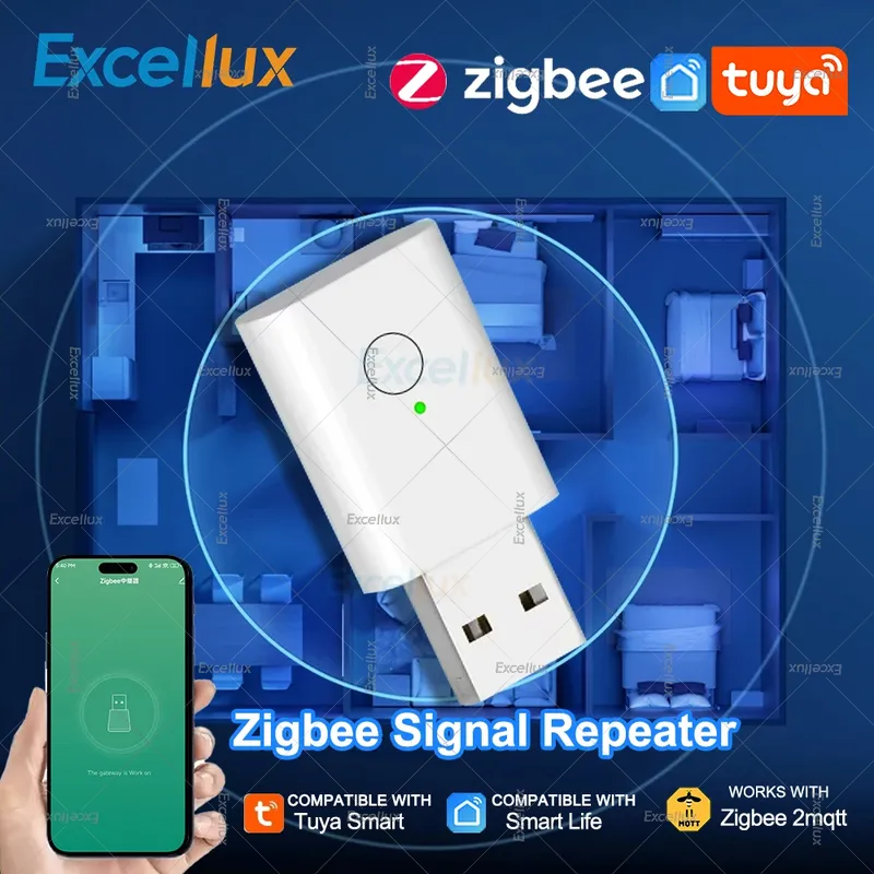 ZigBee 3.0 Signal Repeater USB Signal Verstärker Extender Funktioniert mit Tuya ZigBee Gateway Hub Smart Home Geräte Automatisierung Z2MQTT