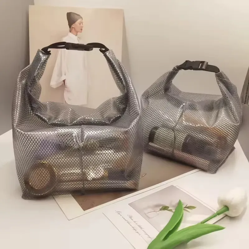 1PC/2PCS Reise-Make-up-Aufbewahrungstasche – großes Fassungsvermögen, wasserdicht, handgehalten, geeignet zum Schwimmen und Tragen im Freien.