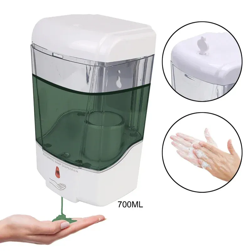 700 ml wandmontierter automatischer Flüssigseifenspender für Küche, Badezimmer, berührungslose Lotionspumpe, berührungsloser IR-Sensor