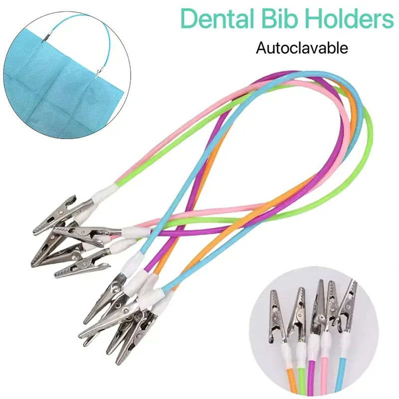 Dental Lätzchen Halter Silikon Autoklavierbar Dental Patienten Serviette Schal Clips Bunte Handtuch Befestigung Halter Zahnarzt Werkzeuge Liefert