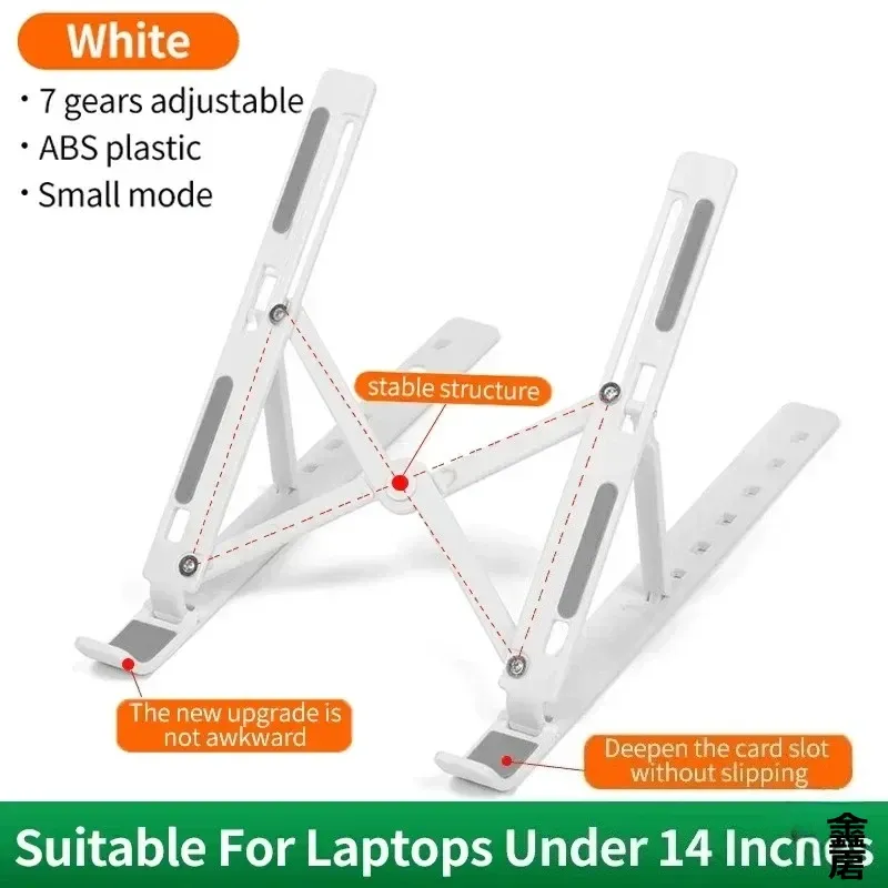 Tragbarer, faltbarer Computermonitorständer, verstellbarer Laptopständer, geeignet für kleine Tablet-Dock-Zubehörteile.
