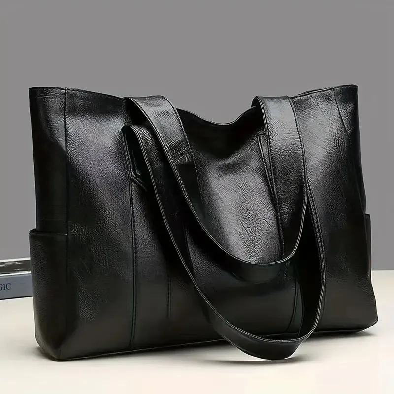 Vintage Damentasche, große Kapazität, Handtasche, Vintage schlichte Umhängetasche, Damen-Pendler-Freizeithandtasche