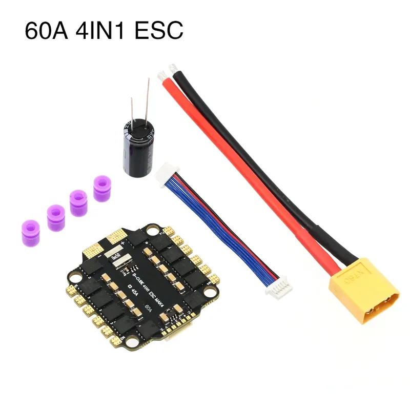 UAngel 4IN1 45A 60A ESC BLHELI_S Unterstützung 3-6S bürstenloser Motor Unterstützung DShot300 600 Multishot Oneshot PWM FPV F4 Flight Control
