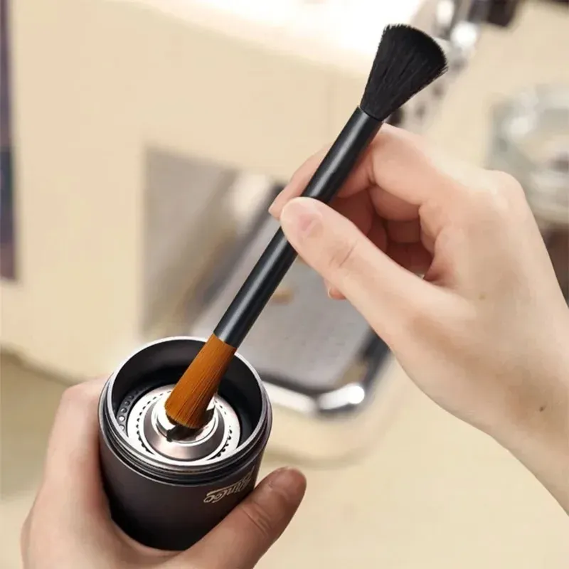 Reinigungsbürste für Kaffeebar-Theke, Kaffeemühle, Halbautomatische Kaffeemaschine, Kaffeepulver-Bürste mit Weichen Borsten, Kaffee-Zubehör