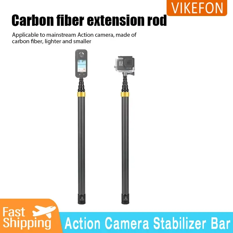 Carbon Fiber Invisible Extended Edition Selfie Stick für Insta360 X3 GO3 Action 4 Zubehör 300 CM für DJI GoPro Selfie Stick