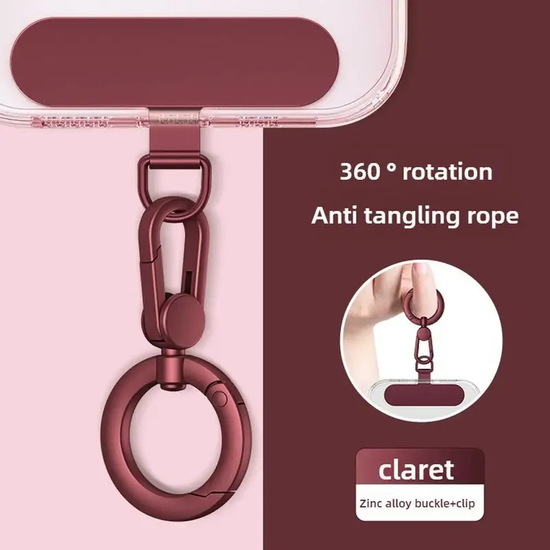 Metall Telefon Lanyard Dichtung Patch Drehbare Metall Schnalle Hängen Stahl Clip Karte Kabel Tab Handy Zubehör