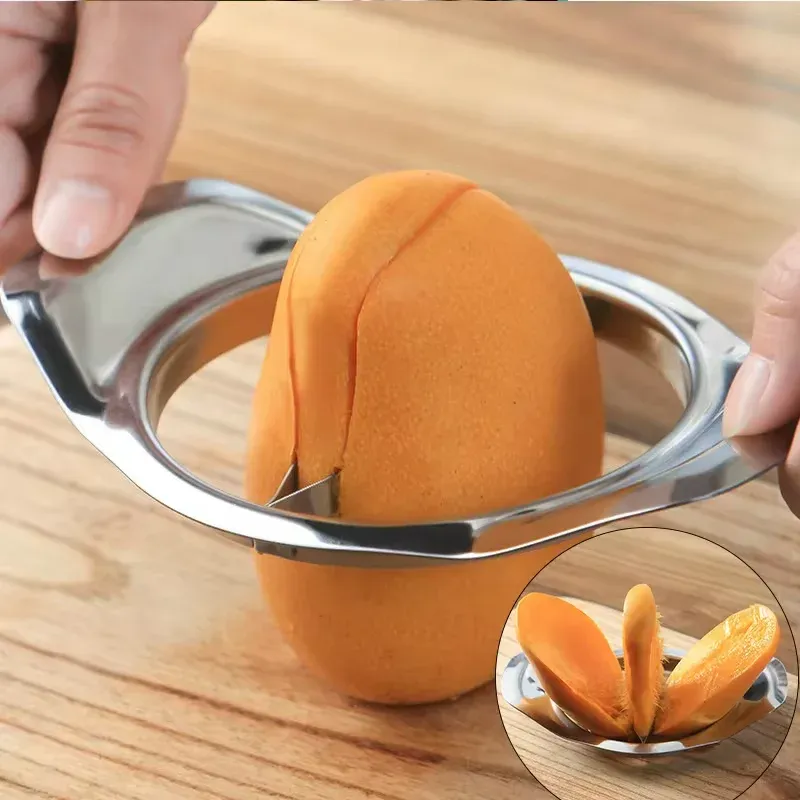 Obst Corer Mango Slicer Mango Schäler Stahl Mango Messer Obst Schneiden Werkzeug Mango Cutter Corer Obst Haushalt Küche Werkzeug