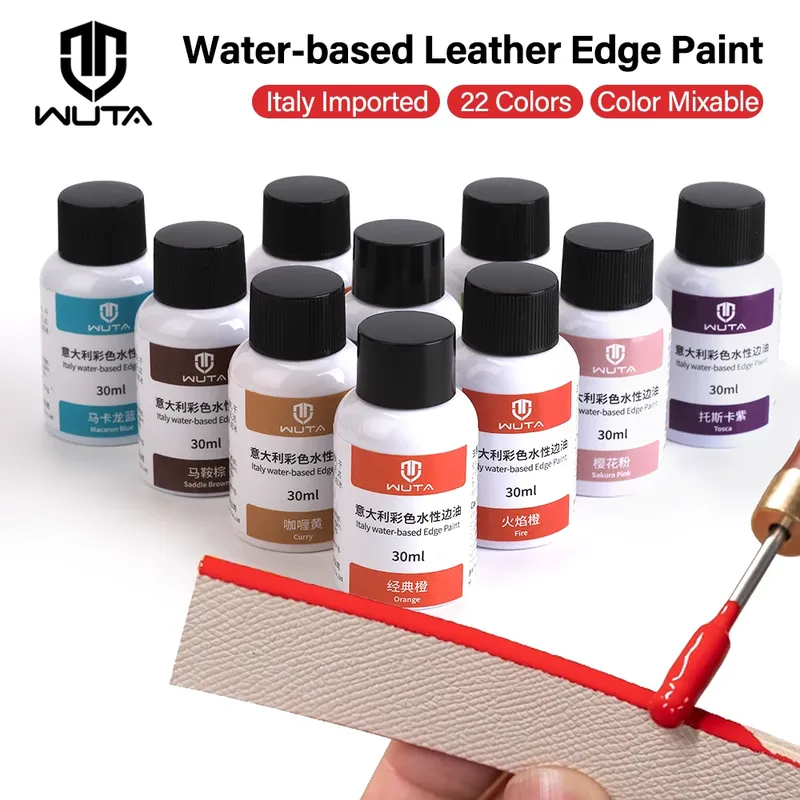 WUTA 30 ml professionelle Lederrandfarbe, Ölfarbe, Randverband, Farbmäntel, Leder-Finish, Zubehör, DIY-Handwerk, Leder-Schuhkanten
