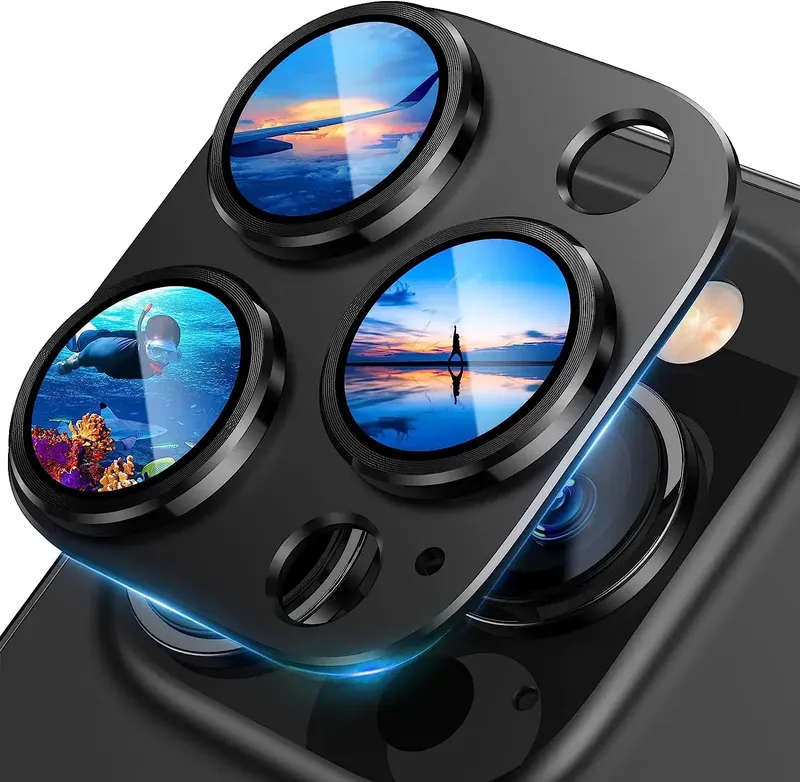 Kamera Objektiv Schutz Metall Ring Gehärtetes Glas Abdeckung Für IPhone 15 16Plus 15 16Pro Max IPhone 14 14Pro schutz Zubehör
