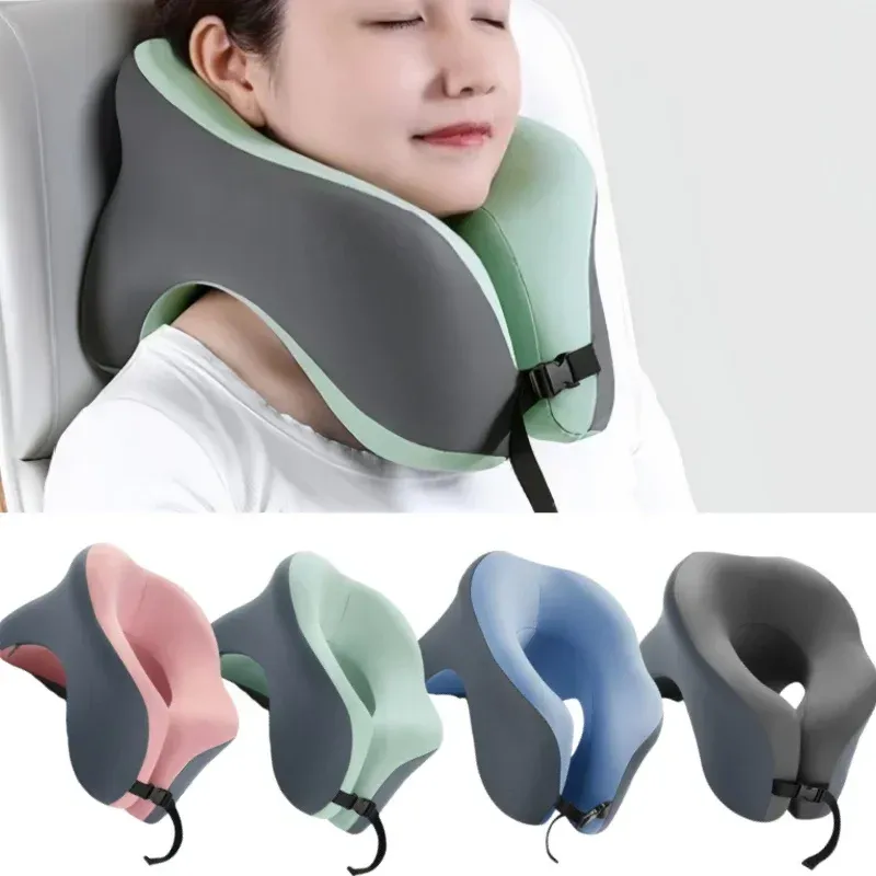 Tragbares U-förmiges Reisekissen, Memory-Schaum, Schlafkissen, Büro, Nickerchenkissen, Auto, Flugzeug, Nackenkissen, ergonomische Kopfstütze