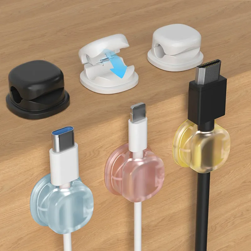Magnetische Telefon-Kabel-Clips unter dem Schreibtisch, Kabelhalter, Draht, glattes Management, Halter, Büro, Küche, Kabel-Organizer, 3/6 Stück