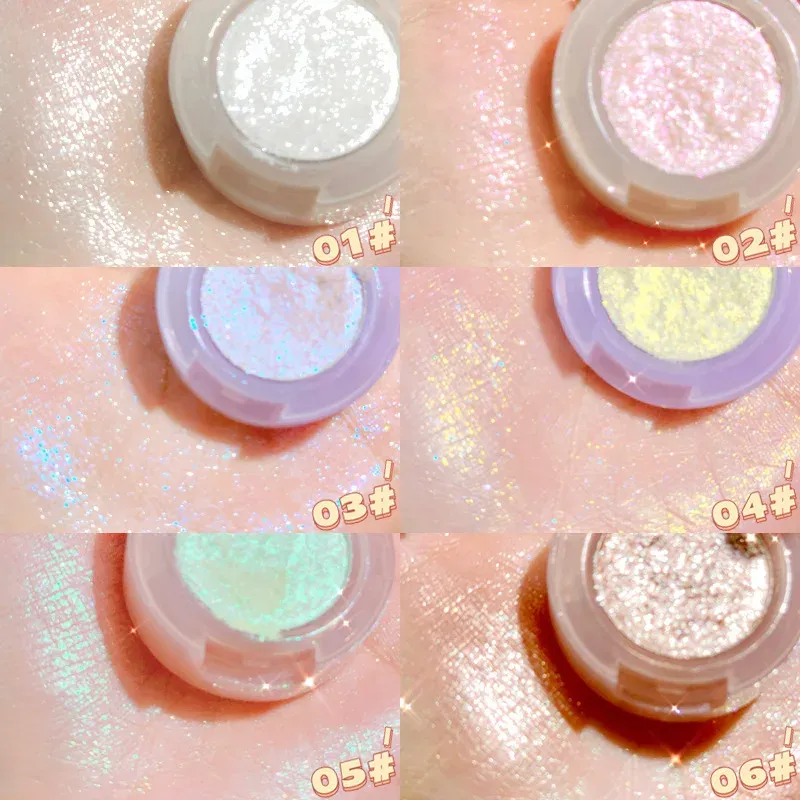 Diamant-Glitzer-Lidschatten-Palette, einfarbig, Verfärbung, Lidschatten, Textmarker, Pailletten, Augen, Make-up, Pigmente, wasserdicht, langlebig