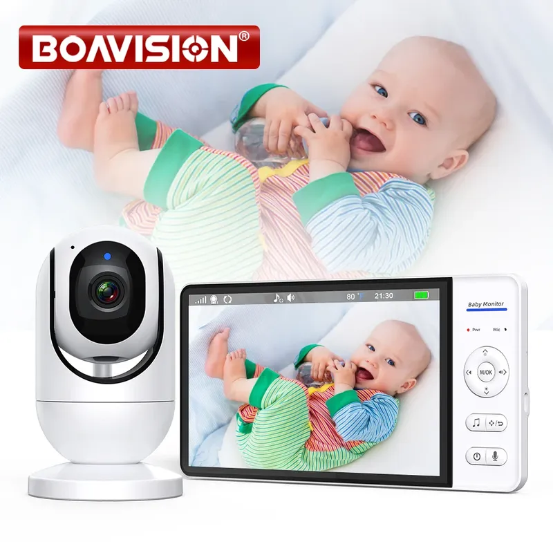 Video Baby Monitor 7'' 1080P HD Großes Display 4X Zoom TF Karte Slot Fütterung Timer 2 weg Audio Sicherheit Kamera Babysitter ABM780