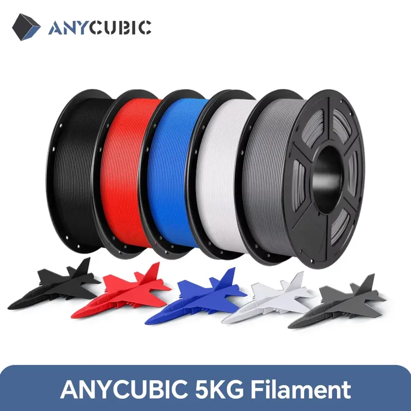 ANYCUBIC 5 kg PLA-Filament für FDM-3D-Drucker, 1,75 mm, umweltfreundliches 3D-Druckmaterial, Fehlung für Kobra S1C K3C EU US-Lager