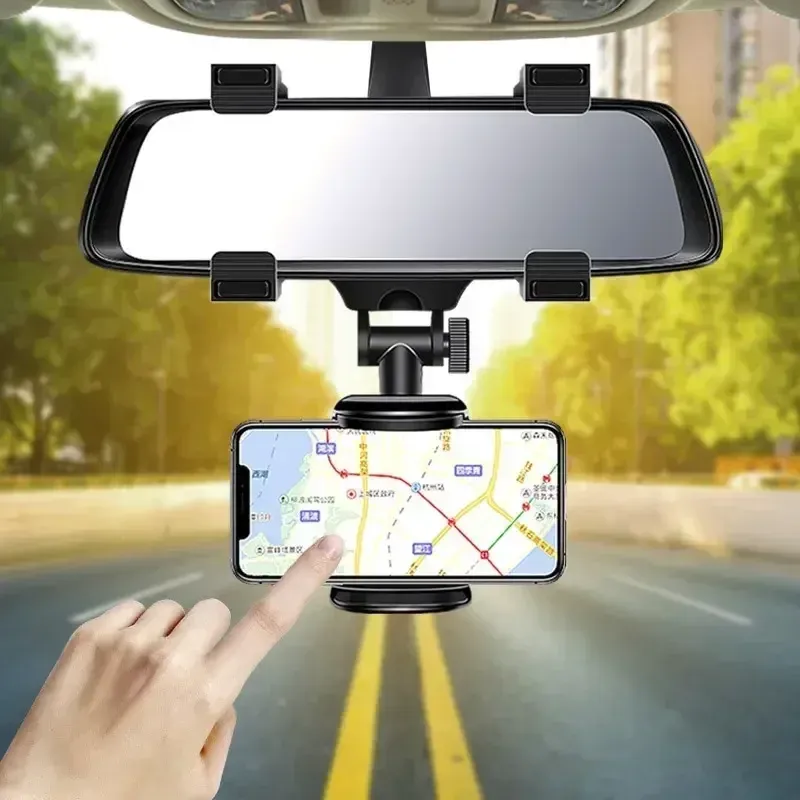 2025, Autotelefonhalter, Rückspiegelhalterung, Navigation, GPS, mobiler Ständer, Clip, faltbar, verstellbar, Auto-Handy-Unterstützung