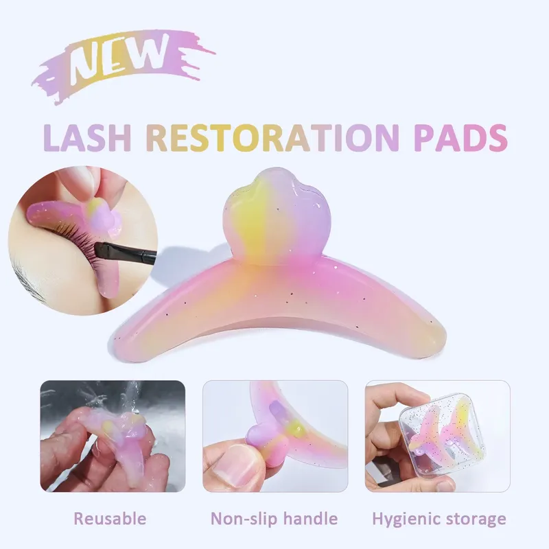 PERMANIA Lash Revise Pad Wimpern Fix Shields Wiederverwendbare Lash Separator Palette Anti-Slip Lash Lift Pad Silikon Lash Lifting Werkzeug