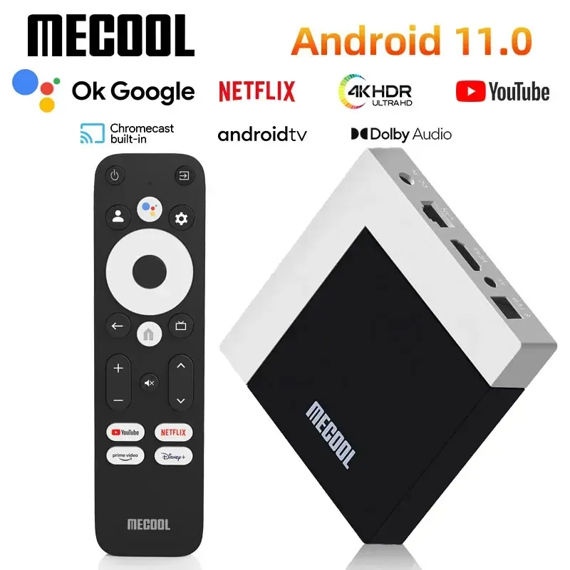 MECOOL Original KM7 PLUS Netflix TV Box 2 GB 16 GB Android Smart TV 11 Google zertifiziert 4K Amlogic TVbox IP TV WIFI Hebräisch Arabisch