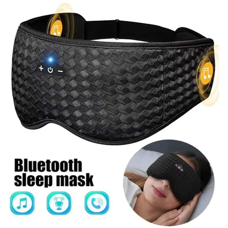 Bluetooth 3D Augenmaske Schlaf Kopfhörer Weiche Baumwolle Augenbinde Drahtlose Schlafmaske Lautsprecher Mikrofon Bequeme Musik Kopfhörer