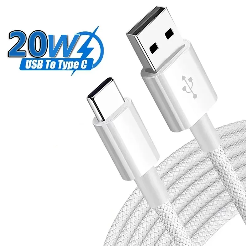 20W USB A zu Typ C Farbe Kabel 3A Für Apple Phone15 Schnelle Lade Huawei Xiaomi Samsung USB C android Weben Kabel Zubehör