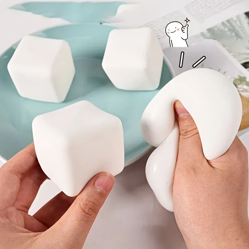 Erwachsene Squishy Tofu Stressbälle Autismus Sensorisches Spielzeug Stress Angstlinderung Zappelspielzeug Teigwasserball Geschenke Großpackung für Kinder