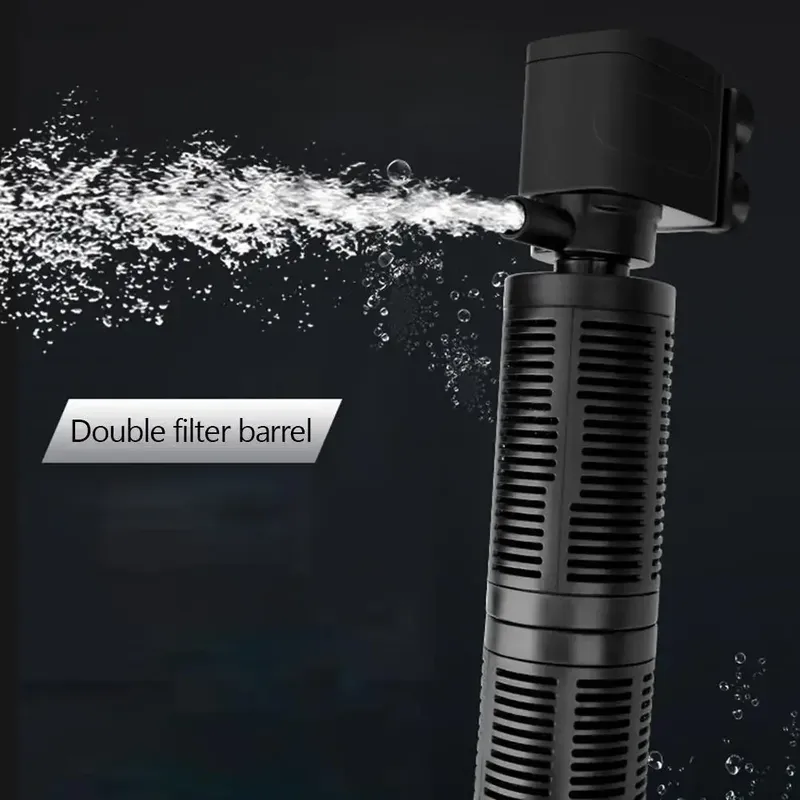 3-in-1-Innenfilter für Aquarien, leiser Mini-Aquariumfilter, wasserdichter Aquarium-Wasserreiniger, Aquarium-Luftpumpe für Aquarien