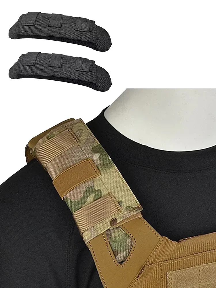 1 Paar Weste Schultergurtpolster, Komfortkissen Nylon Mesh Protect Pads, taktische Molle für FCPC/JPC Wanderrucksack Zubehör