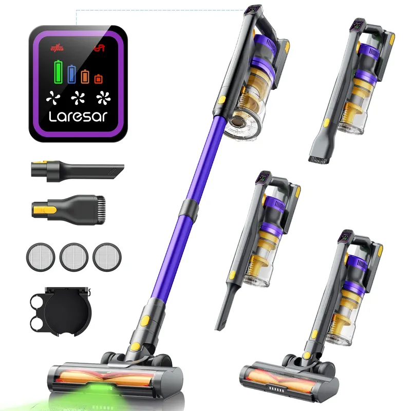 Laresar X11 550 W 55000 PA Saugleistung Akku-Staubsauger Handheld Smart Home Staubbecher 60 Minuten Laufzeit 3-teiliges Filterset