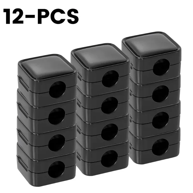 3–12 Stück Kabelaufwicklung, magnetische Kabelklemmen, verstellbarer Kabelhalter unter dem Schreibtisch, Kabelmanagement, Drahthalter, Kabel-Organizer-Halter
