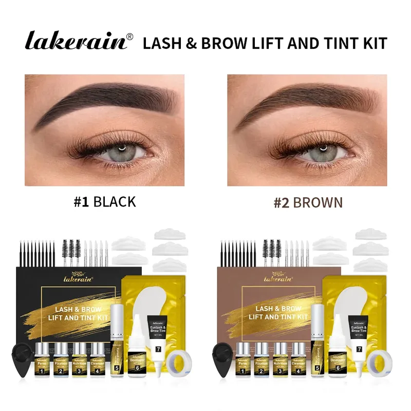 Pro Lash And Brow Tinting Kit für Wimpern, vollere, dickere Augenbrauen und gekräuselte Wimpern, langlebiges Set, 4–6 Wochen Wimpernzange, Dauerwelle
