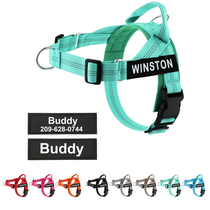 Personalisiertes Hundegeschirr, reflektierend, verstellbar, Hundegeschirrweste für kleine, mittelgroße und große Hundegeschirrweste, Training, Gehen, Laufen