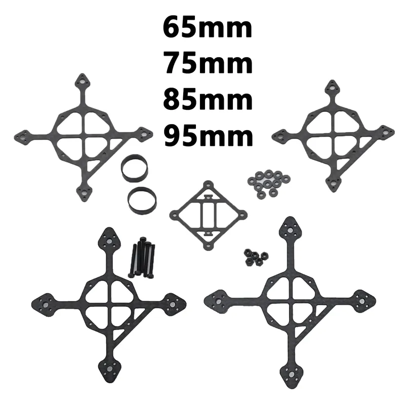 65mm 75mm 85mm 95mm Radstand 3K Carbon Faser Boden Platte Rahmen Kit 3-8g zahnstocher Whoop Mini RC Drone FPV Racing Quadcopter