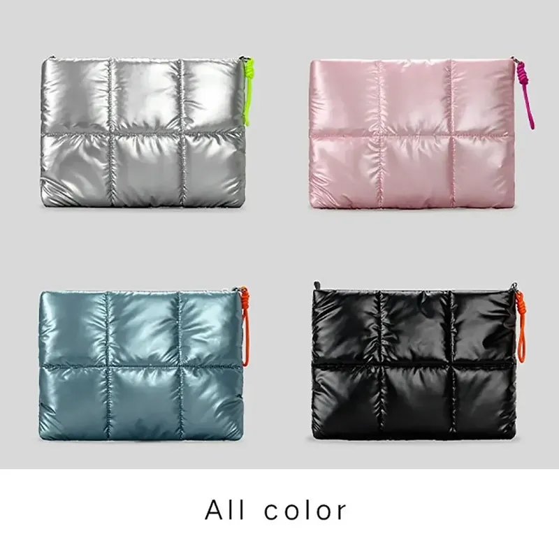 Modische, trendige, bauschige Laptoptasche aus Baumwolle, wasserdicht, 14-Zoll-Laptop-Hülle mit Schultergurt, stoßfest, für MacBook/Lenovo/Huawei