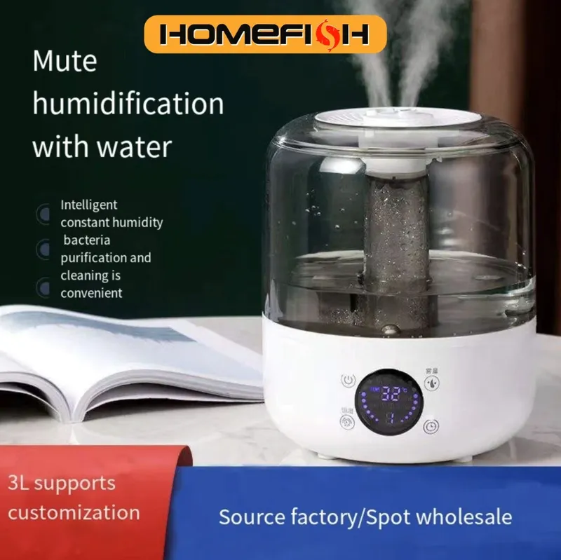 CK2 3L Professioneller, leiser Haushaltsluftbefeuchter mit großer Kapazität, Pflanzenspray, Aromadiffusor mit Fernbedienung, Timer