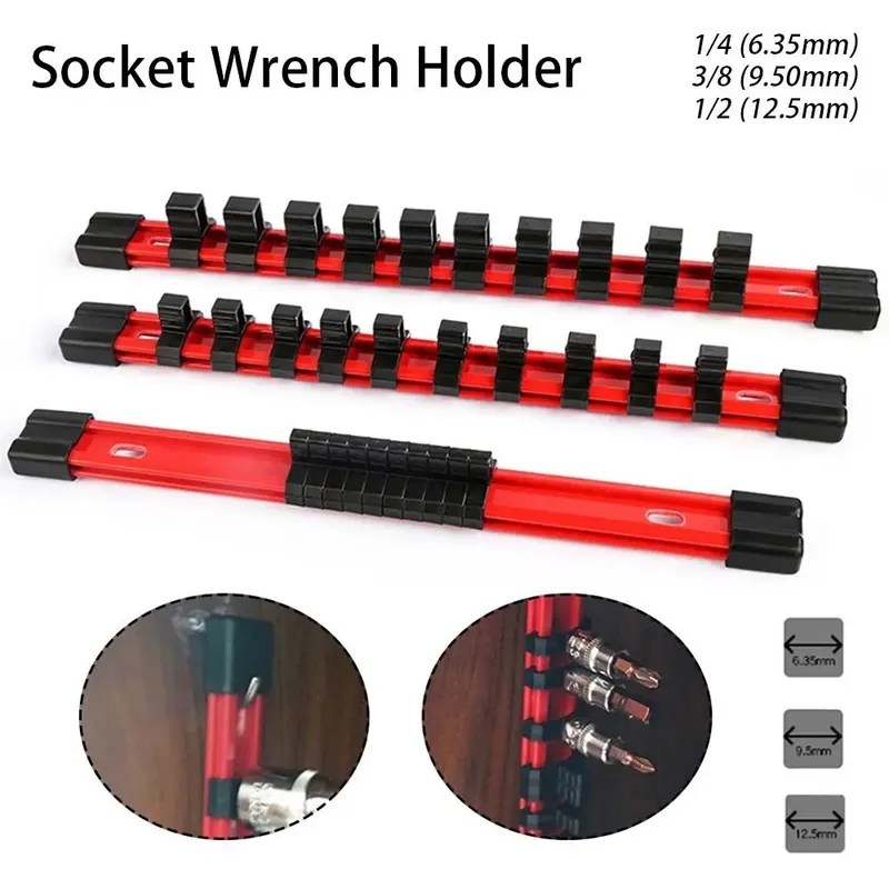 1/4 "3/8" 1/2 "Sockel Organizer Stick Buchse Traight Kunststoff Steckschlüssel Halter Schiene Halterung Wand Halter Schlüssel lagerung Werkzeug