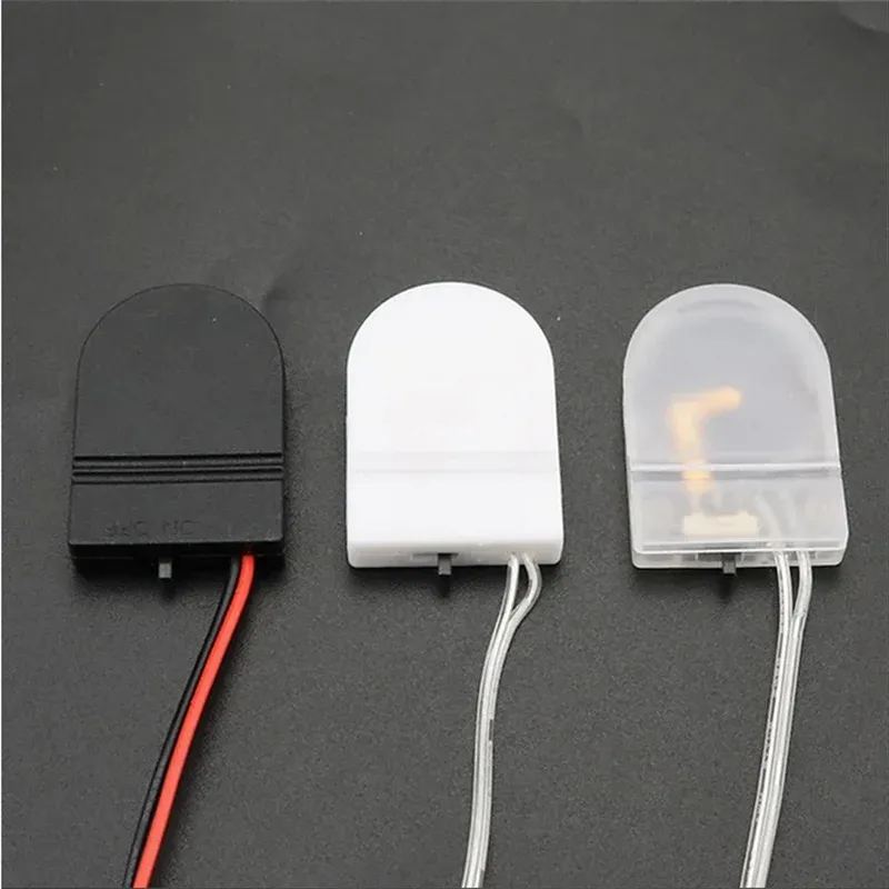 5PCS Single Slot CR2032 CR 2032 Knopfzellen Batterie Halter Fall Abdeckung Mit AUF-OFF Schalter Führt Draht 3V Batterie Box
