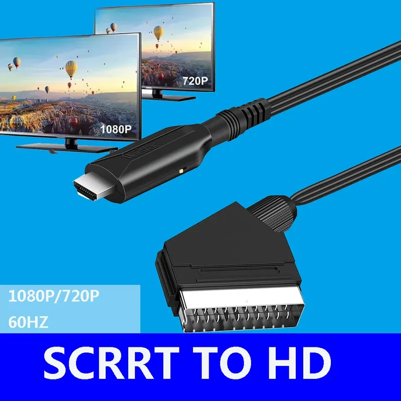 SCART Zu HDMI-kompatibel/HDMI-kompatibel Zu SCART Video Audio Gehobenen Konverter Adapter 1080P/NTSC/PAL für HD TV DVD für Sky Bo