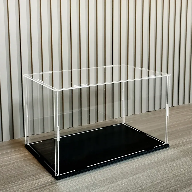 1pc Klar Acryl Vitrine Staubdicht Spielzeug Figuren Auto Lkw Vans Modell Box Sammlung Lagerung Organizer Arbeitsplatte Zeigen Box